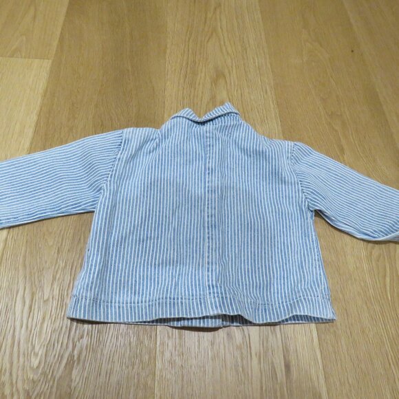 HEY GANG The Kids Chore Coat Railroad Stripe Embroidered - Kid's Size 12 Months - Picture 9 of 13